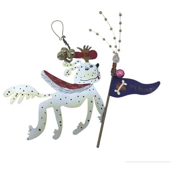 Silvestri Fanciful Flights Prince Dog Metal Ornament by Karen Rossi Retired - Picture 1 of 6